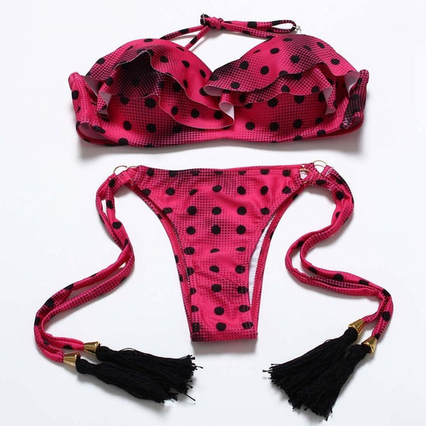 BANDEA push up swimsuit women swimwear brazilian bikini set print bathing suit halter top bikinis women 2019 biquini mujer
