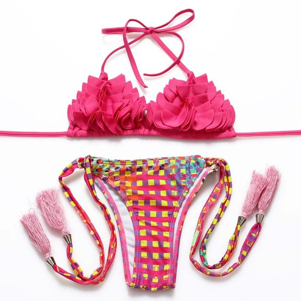 BANDEA push up swimsuit women swimwear brazilian bikini set print bathing suit halter top bikinis women 2019 biquini mujer