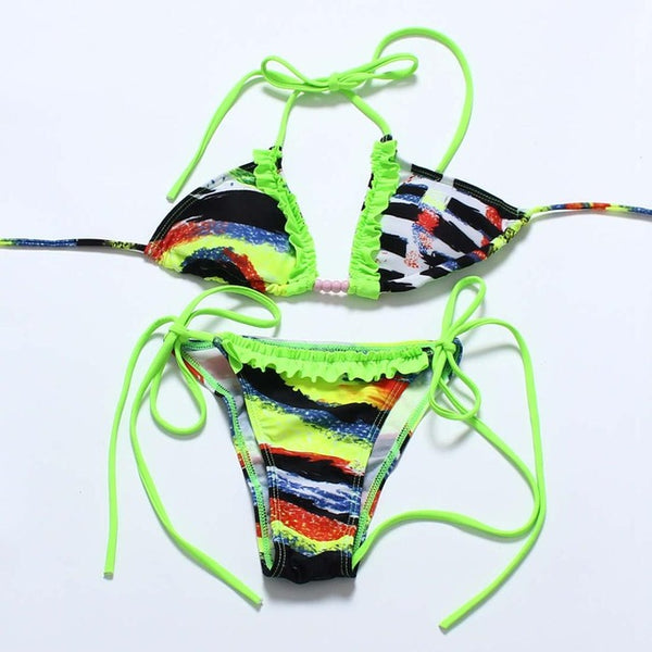 BANDEA push up swimsuit women swimwear brazilian bikini set print bathing suit halter top bikinis women 2019 biquini mujer