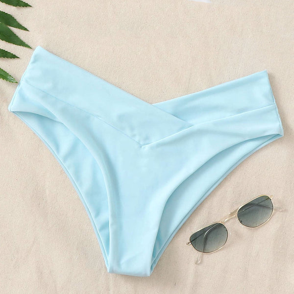 Black Bikini Panty For Women Swim Bottom Sexy Low Waist Bikini Bottom