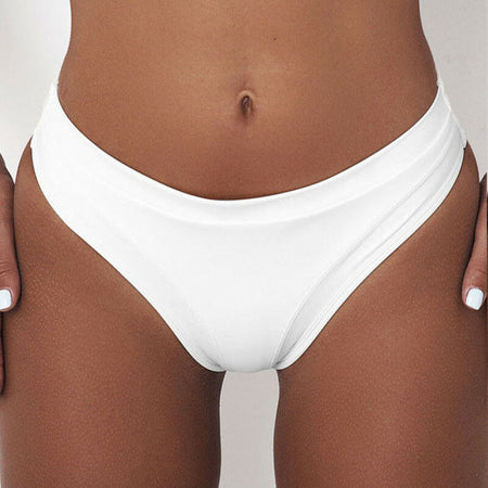 2019 Hot Women Triangular Trunks Bikini Set Bottom Swimwear Cheeky Thong V Swim Trunks Sexy Women Beachwear Solid Black S-XL