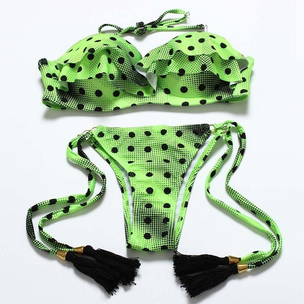 BANDEA push up swimsuit women swimwear brazilian bikini set print bathing suit halter top bikinis women 2019 biquini mujer