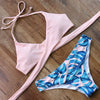 Leopard Swimsuit Snake Print Bikini 2020 Sexy Cross Bandage Bathing Suit Women Push Up Separate Bikini Set Halter Top Swimwear