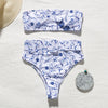 In-X High waist bikinis 2020 mujer Neon swimsuit female one shoulder swimwear women Bandeau top Sexy green bathing suit bathers