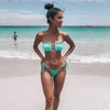 Bandeau top Micro sexy bikini 2019 Ruffles High cut beach summer swimsuit Push up green swimwear women bathing suit biquini