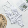 Halter neon bikini deep v-neck bathing suit women monokini String sexy swimsuit one piece bodysuits High cut swimwear women 2020
