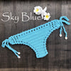 Women Sport Sexy Bikini Thong Handmade Crochet Swimwear Bikini Bottom Hollow-out Low Waist Bathing Suit