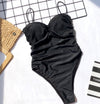 Meihuida Sexy Swimwear 2020 High Leg Cut Swimming Suit For Women Leopard Print Solid Swimsuit Padded Push-up Bikini Set