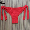 2020 Sexy Solid Thong Bikini Brazilian Cut Swimwear Women Bottom Adjustable Briefs Swimsuit Panties Underwear Thong Bathing Suit